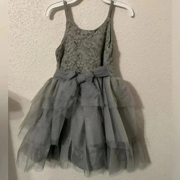 Pink & Violet Toddler Girls Sleeveless Lace Glitter Mesh Dress Size 2, 3, 5 & 6 - Picture 2 of 5